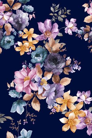 花卉印花华亿平台图片