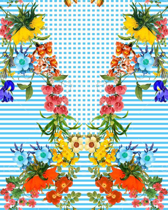 田园风印花华亿平台图片