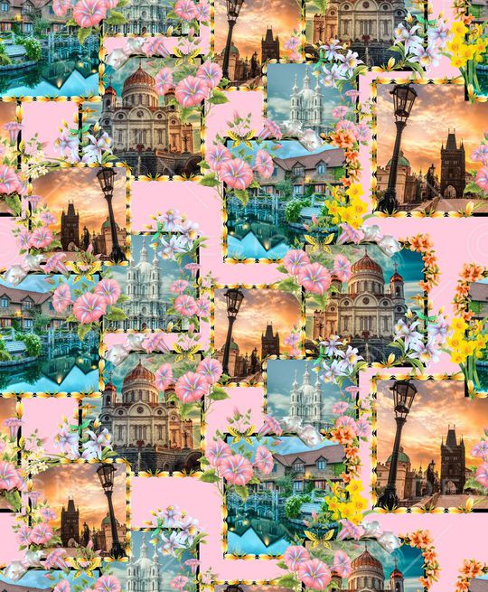 田园风印花华亿平台图片