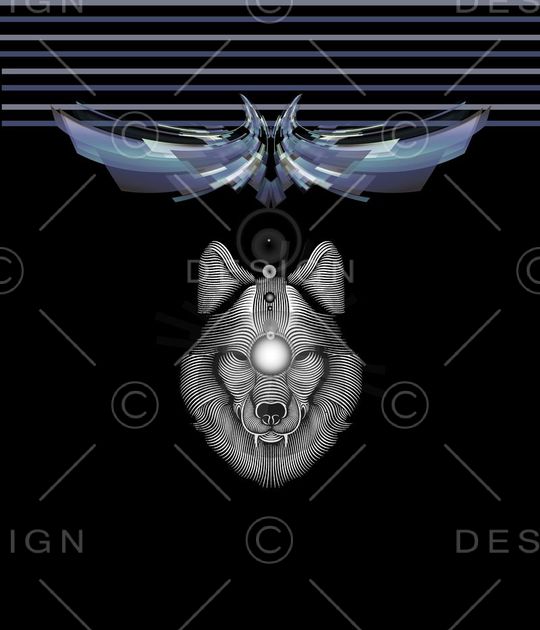 狼头印花华亿平台图片