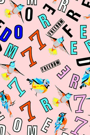 3D小鸟印花华亿平台图片