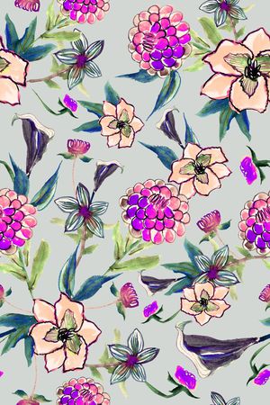 手绘印花华亿平台图片