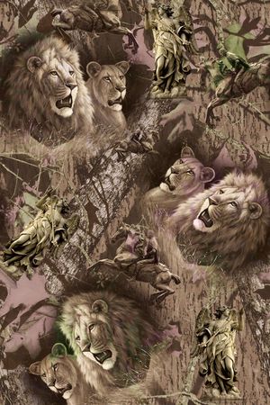 复古动物老虎印花华亿平台图片