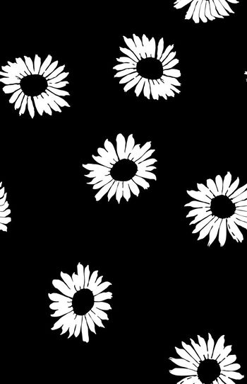 534928-大牌简约非洲菊剪影印花设计