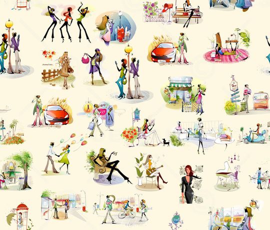 时尚卡通印花华亿平台图片