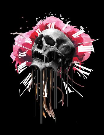 霸气骷髅印花华亿平台图片