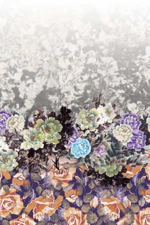 国画花卉印花华亿平台图片