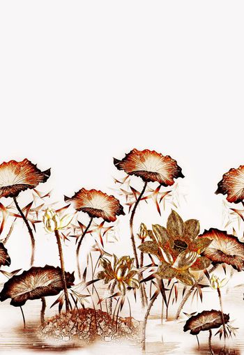 535113-原创定位时尚立体金属雕刻荷塘卫衣男