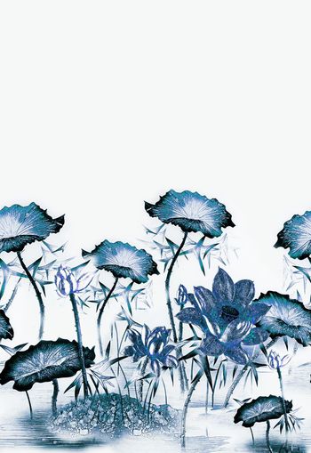 535114-原创定位时尚立体金属雕刻荷塘卫衣男