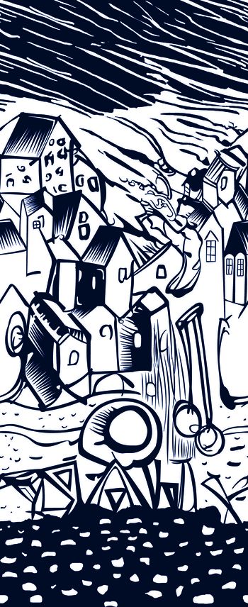 535132-时尚手绘房子