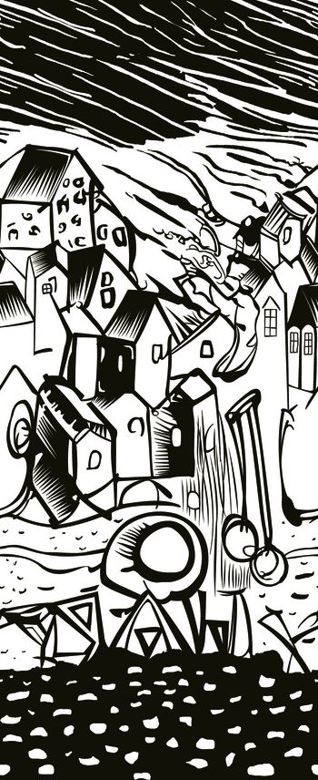 535133-时尚手绘房子