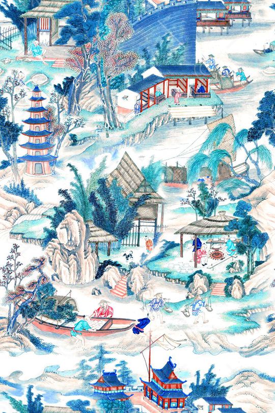 中国风印花华亿平台图片