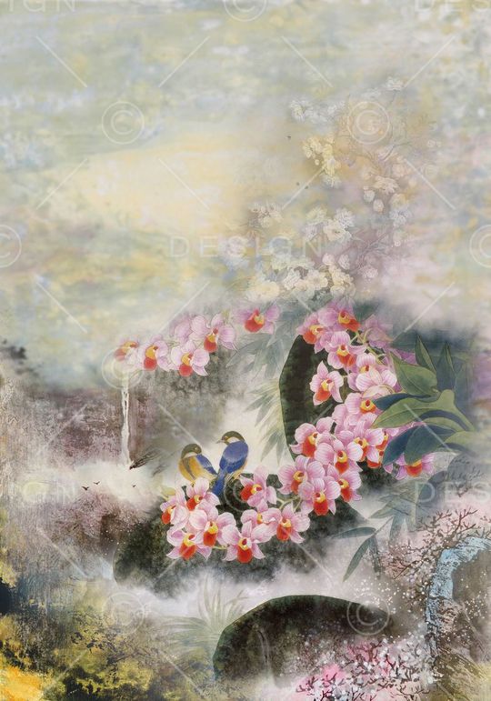 中国风印花华亿平台图片