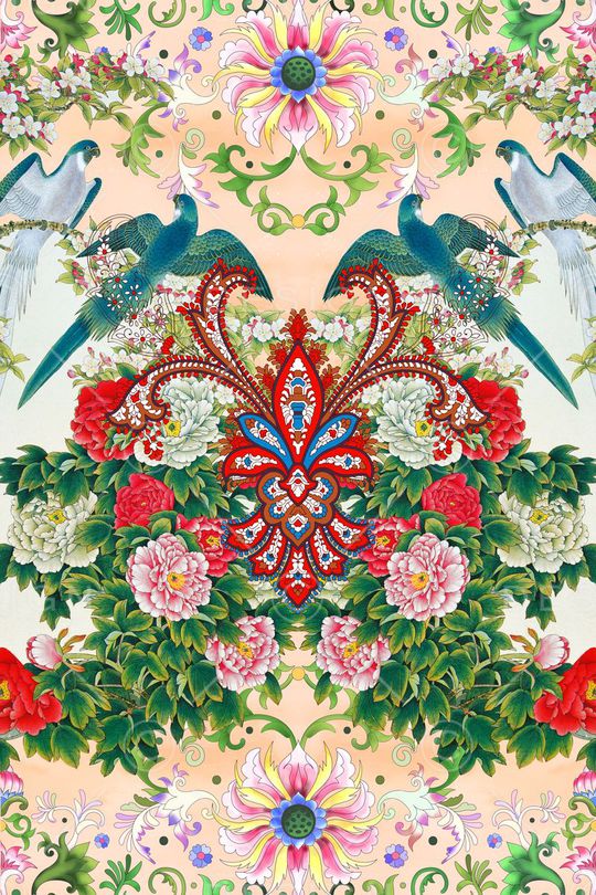 中国风印花华亿平台图片