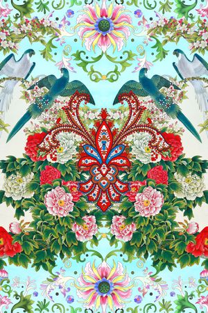 中国风印花华亿平台图片