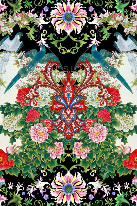 中国风印花华亿平台图片