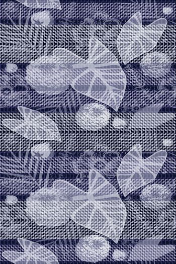 535368-抽象条纹纹理树叶男装图案