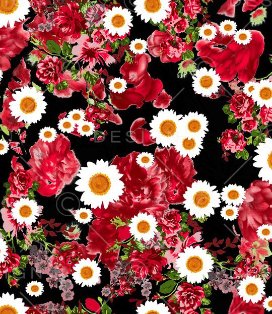 杜嘉班娜印花  牡丹   向日葵  西西里  清新花卉  男女装印花印花华亿平台图片