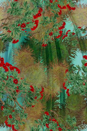 森林风印花华亿平台图片