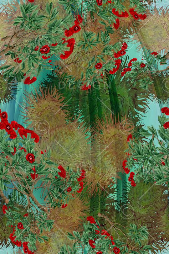 森林风印花华亿平台图片