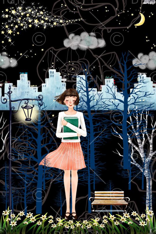 城市夜景印花华亿平台图片