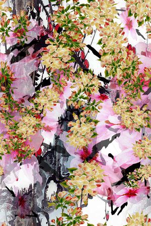 花卉印花华亿平台图片