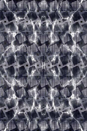 535605-抽象闪电纹理格子男装羽绒服图案