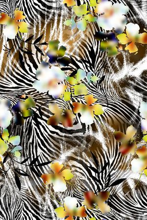 抽象动物印花华亿平台图片