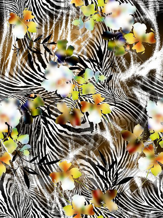 抽象动物印花华亿平台图片