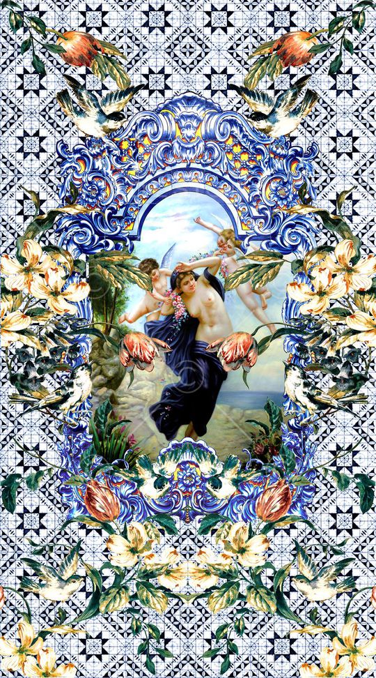 欧式印花华亿平台图片