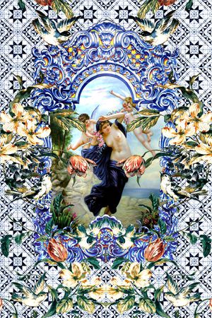 欧式印花华亿平台图片