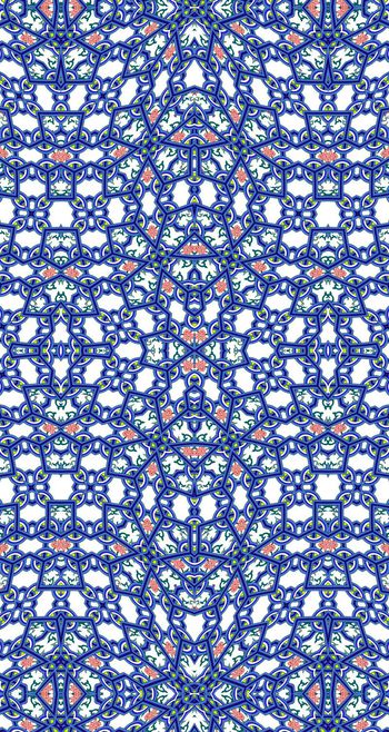 535800-中国花纹华亿平台图案青花编织纹花卉组合