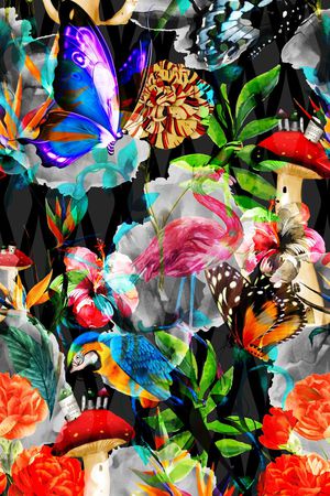 抽象印花华亿平台图片