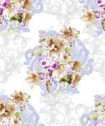 花卉印花华亿平台图片