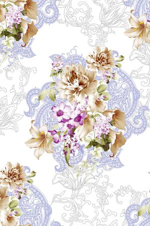 花卉印花华亿平台图片