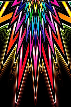 抽象 线条 放射 色块印花华亿平台图片