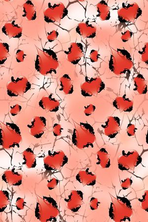 红心  抽象 几何印花华亿平台图片