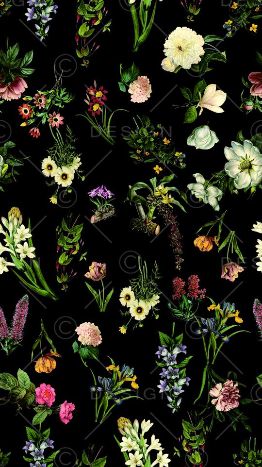 手绘花卉印花华亿平台图片