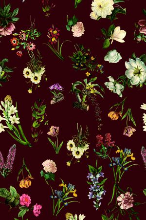 手绘花卉印花华亿平台图片