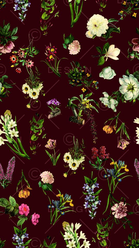 手绘花卉印花华亿平台图片