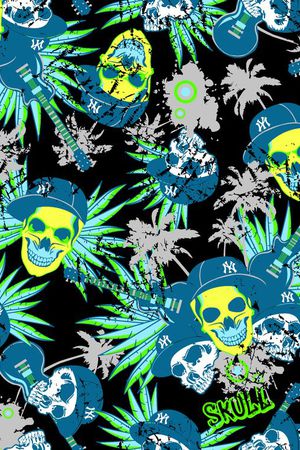 骷髅头男装华亿平台印花华亿平台图片