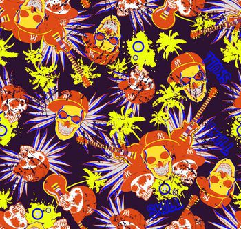 536192-摇滚骷髅头男装/大男孩时尚华亿平台 