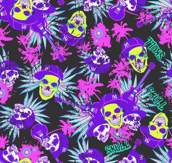 536193-摇滚骷髅头男装/大男孩时尚华亿平台 