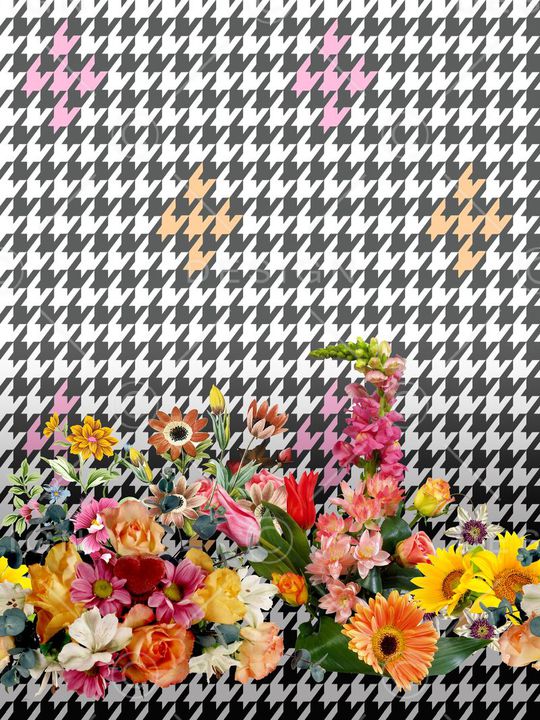 千鸟格印花华亿平台图片