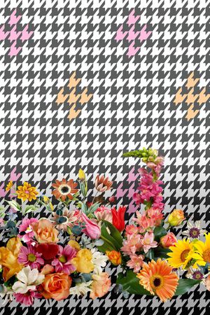 千鸟格印花华亿平台图片