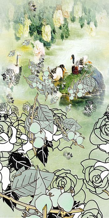 靛青色印花华亿平台图片