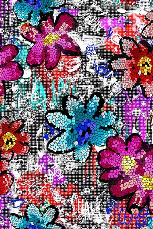 网格印花华亿平台图片