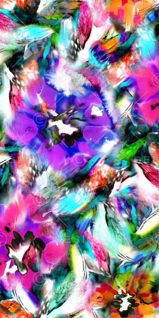 抽象乱花印花华亿平台图片