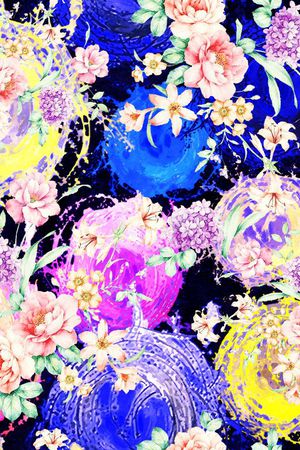 水彩印花华亿平台图片