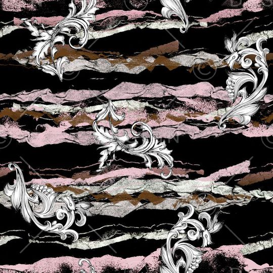 复古印花华亿平台图片